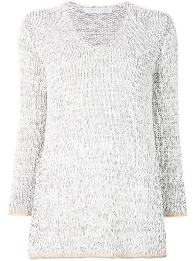 Shop Fabiana Filippi Contrast Trim Sweater In Vr2