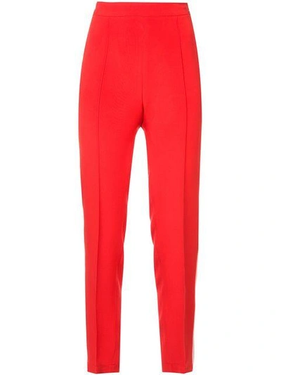 Shop Hebe Studio Smoking Trousers In Red