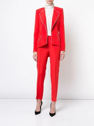 Shop Hebe Studio Smoking Trousers In Red