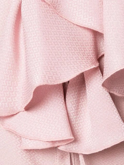 Shop Etro Ruffled Lace-up Blouse - Pink