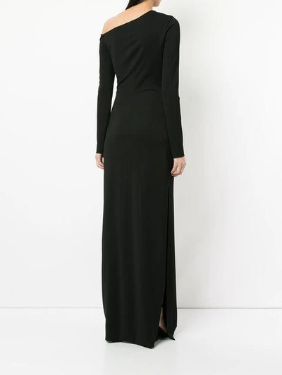 Shop Rosetta Getty Off The Shoulder Maxi Dress In Black