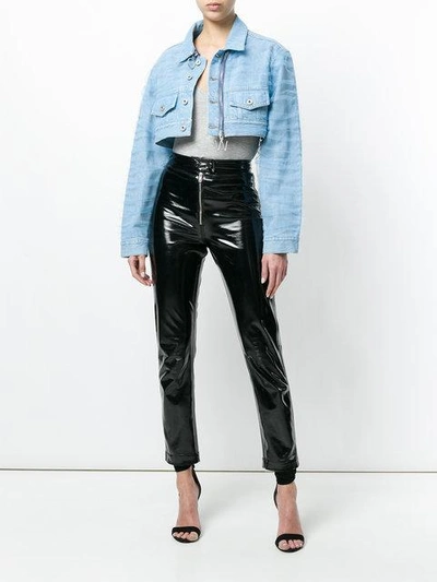 Shop Off-white Cropped Denim Jacket