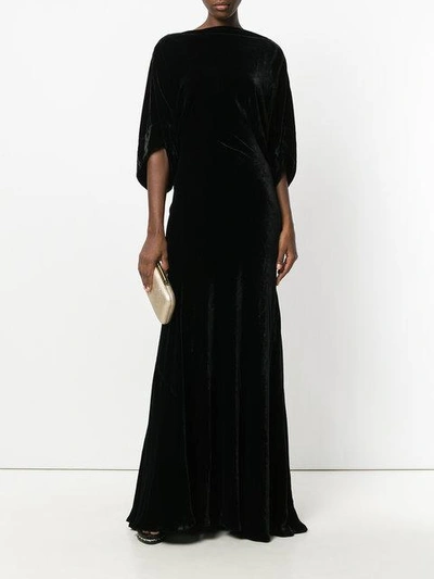 Shop Plein Sud V-back Floor Length Gown - Black