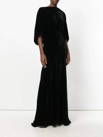 Shop Plein Sud V-back Floor Length Gown - Black