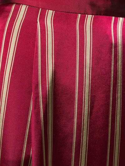 Shop Antonio Marras Foldover Striped Trousers In Red