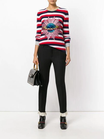 Shop Gucci Sequined Planet Jumper - Multicolour