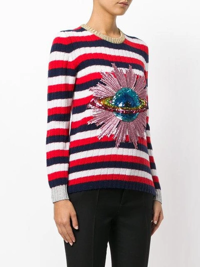 Shop Gucci Sequined Planet Jumper - Multicolour