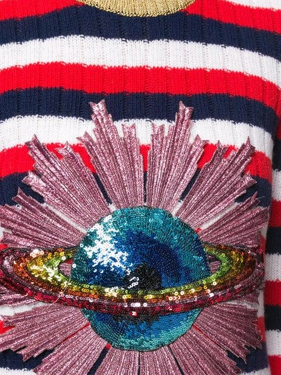 Shop Gucci Sequined Planet Jumper - Multicolour