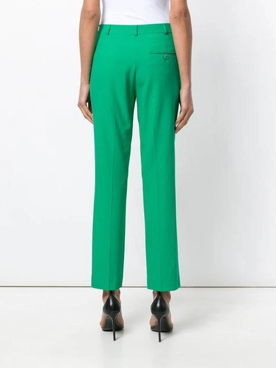 Shop Etro Straight Leg Trousers - Green