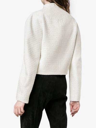 Shop Proenza Schouler Re-edition Wool Cotton-blend Double Breasted Jacket - White
