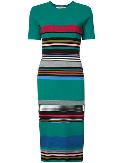 Diane Von Furstenberg Soft Shoulder Sweater Dress In Juniper Multi ModeSens