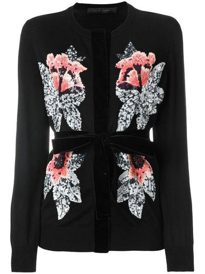 Shop Elie Saab Sequin Embellished Cardigan - Black