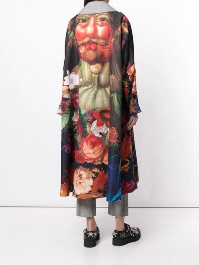 Shop Comme Des Garçons Still Nature Print Coat - Multicolour