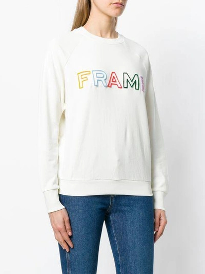 Shop Frame Logo Sweatshirt - White