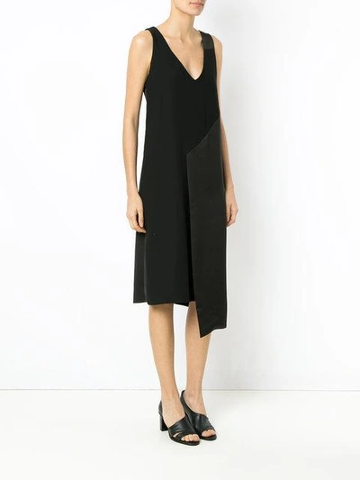 Shop Mara Mac Asymmetric Panelled Dress In Black