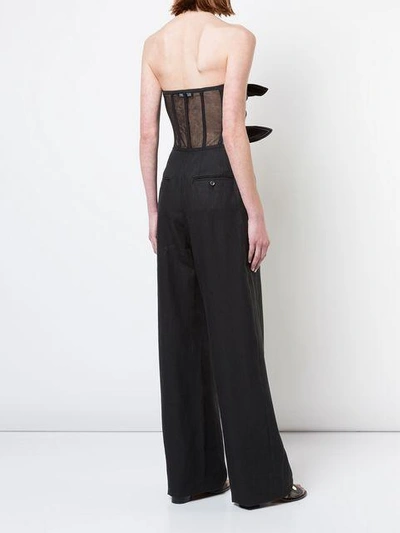 Shop Derek Lam Strapless Jumpsuit With Knot Detail - Black