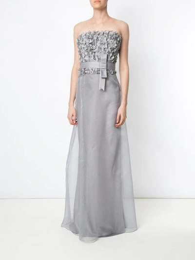 Gloria Coelho Silk Gown In Grey