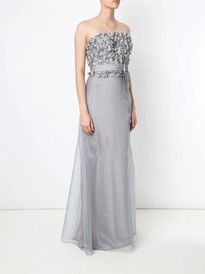 Gloria Coelho Silk Gown In Grey