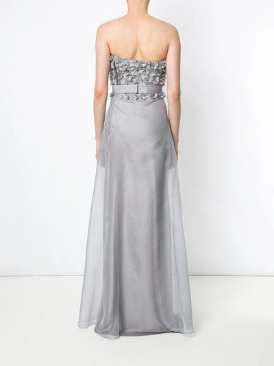 Gloria Coelho Silk Gown In Grey