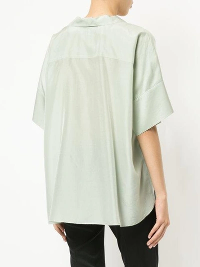 Shop 08sircus Shortsleeved Blouse In Green