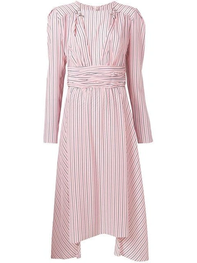 Shop Ermanno Scervino Striped Dress - Pink