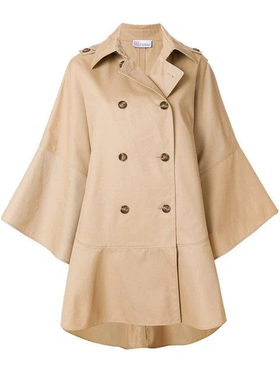 Shop Red Valentino Wide Sleeve Double Breasted Coat