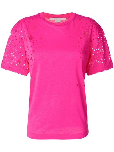 Shop Stella Mccartney Star Pattern T-shirt In Pink