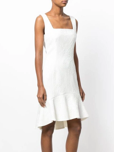 Shop Emanuel Ungaro Flared Jacquard Dress  In White