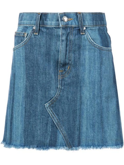 Shop Derek Lam 10 Crosby Cleo Mini Skirt Medium Pinto - Blue