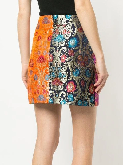 Shop Romance Was Born Harlequin Brocade Skirt - Multicolour
