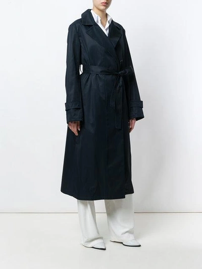 Shop Jil Sander Classic Belted Trench In Blue
