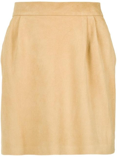 Shop Lilly Sarti Pleated Details Skirt - Yellow