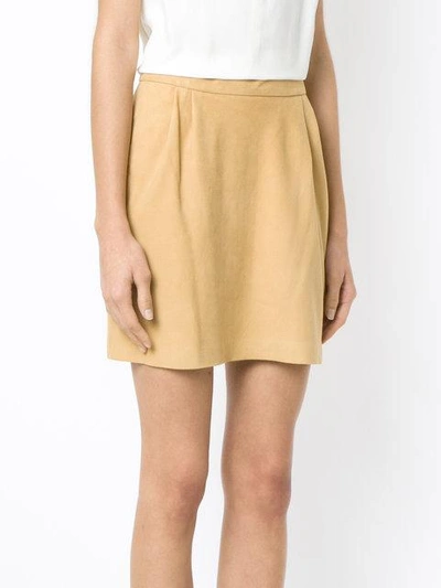 Shop Lilly Sarti Pleated Details Skirt - Yellow