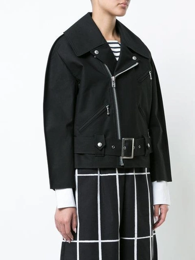 Shop Junya Watanabe Oversized Biker Jacket In Black