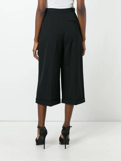 Shop Alexander Mcqueen Tailored Culotte Trousers - Black