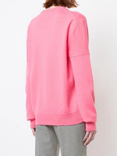 Shop Calvin Klein 205w39nyc Embroidered Text Sweatshirt - Pink