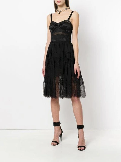 Shop Ermanno Scervino Lace-panelled Dress - Black