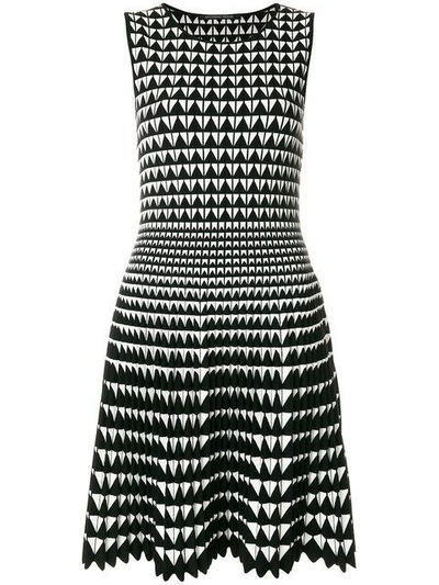 Shop Antonino Valenti Geometric Pattern Dress In Black