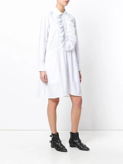 Shop Chloé Ruffled Cotton Day Dress In White