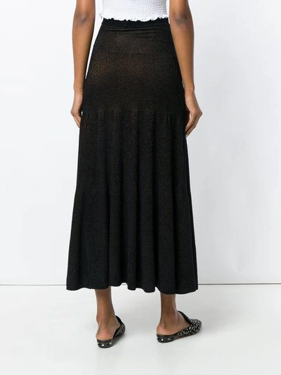 Shop Sonia Rykiel Flared Knit Skirt In Black