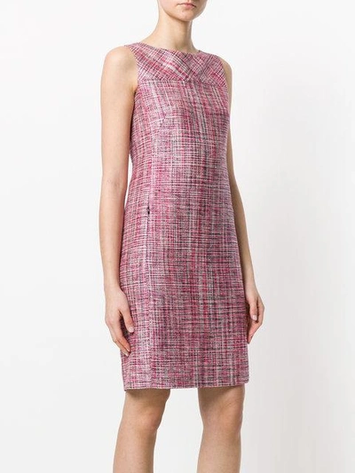 Shop Akris Textured Shift Dress In Pink