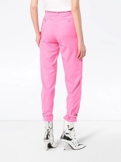 Shop Alyx Mid Rise Virgin Wool Cashmere-blend Cropped Trousers In Pink