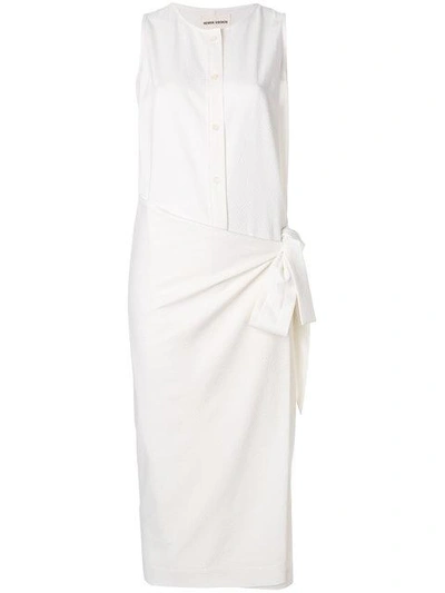 Shop Henrik Vibskov Kleid Mit Knopfleiste In White Texture