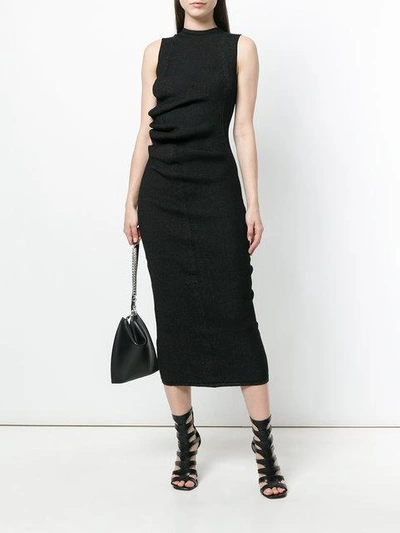 Shop Rick Owens Knit Whipped Dress In Black