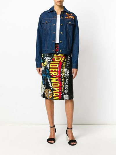 Shop Olympia Le-tan I Do My Own Thing Jacket In Blue