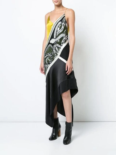 Shop Barbara Bui Asymmetric Snake Patterned Dress