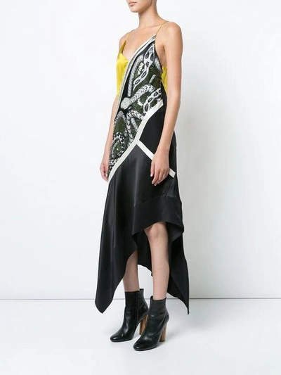 Shop Barbara Bui Asymmetric Snake Patterned Dress