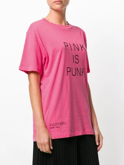 Shop Valentino Pink Is Punk T-shirt