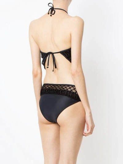 Amir Slama Macramé Bikini Set In Black
