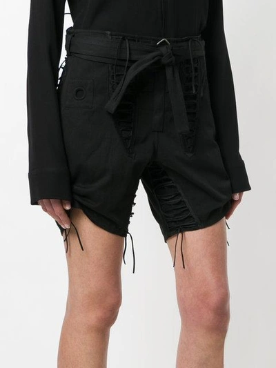 lace-up design shorts